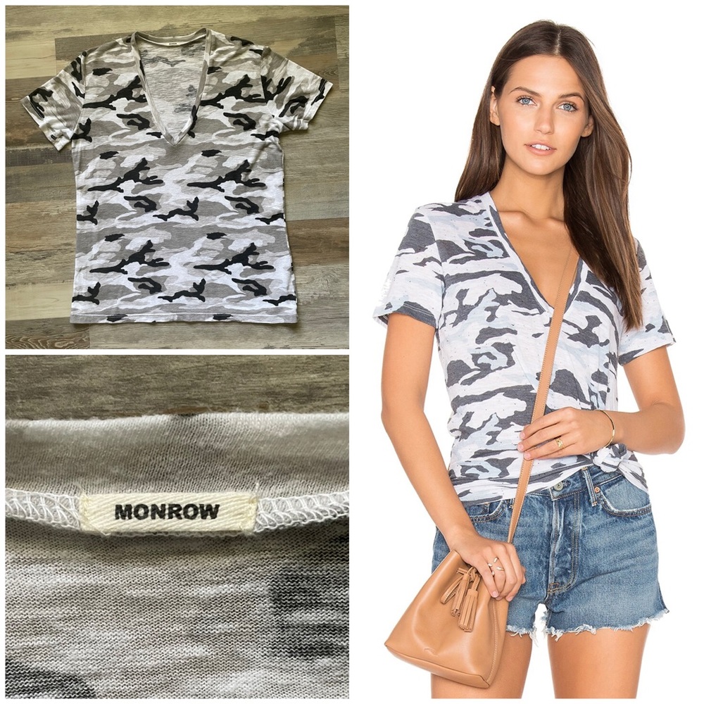 Monrow relaxed v neck - size medium